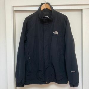 USED ノースフェイス THE NORTH FACE HyVentナイロン タスラン ジャケット サイズ95(M) ブラック BLACK 総裏仕立て 逆開ジップ