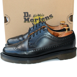 Dr.Martens ドクターマーチン★フルブローグシューズ UK6=25 3989 ウィングチップ ドレス ブラック fk i-613