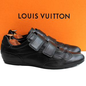 イタリア製★LOUIS VUITTON ルイヴィトン★レザースニーカー 6.5=25.5 GO0065 ローカットスニーカー ベルクロ メンズ i-616