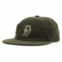 DESCENDANT ディセンダント キャップ 20AW Dロゴ 太畝コーデュロイ 6パネルキャップ CREST MIAMI CAP グリーン 帽子 ブランド_画像1