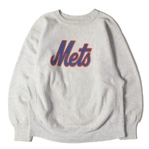 Champion チャンピオン 80s トリコタグ Mets ニューヨーク メッツ リバースウィーブ スウェット 希少個体 染み込みプリント 80年代 M