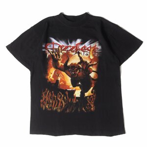 00s OZZY OSBOURNE OzzFest 2002 オジー・オズボーン オズフェスタ クルーネック 半袖 Tシャツ ブラック M ヴィンテージ バンドT ロックT