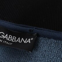 DOLCE&GABBANA ドルチェ&ガッバーナ ロゴラインスリーブ レーヨンコットン スウェット トラック ジャケット イタリア製 ブランド 50_画像5