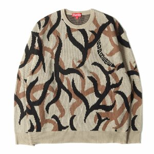 Supreme シュプリーム ニット サイズ:XL 19AW トライバルカモ セーター Tribal Camo Sweater タン トップス カジュアル 長袖 ブランド