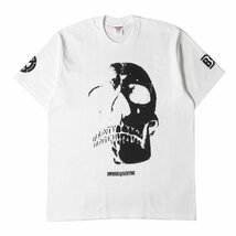 新品同様 Supreme シュプリーム Tシャツ サイズ:L 23AW BOUNTY HUNTER バウンティーハンター スカル Tシャツ Skulls Tee ホワイト コラボ_画像1