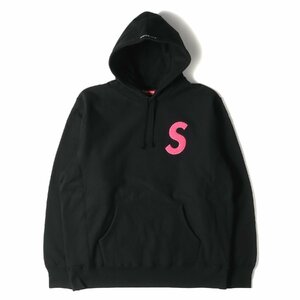 新品 Supreme シュプリーム パーカー サイズ:XL 19AW Sロゴ ワッペン スウェット パーカー S Logo Hooded Sweatshirt ブラック 黒