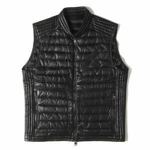 MONCLER モンクレール ダウン ベスト サイズ:3 17SS ラムレザー ライトウェイト ダウンベスト THEO GILET テオ ジレ ブラック ブランド