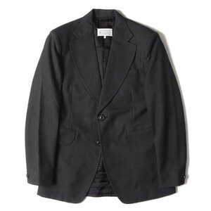 美品 Maison Martin Margiela メゾンマルタンマルジェラ 18AW ツイル シェイプ 1B テーラードジャケット MM10 ダークグレー 46 イタリア製