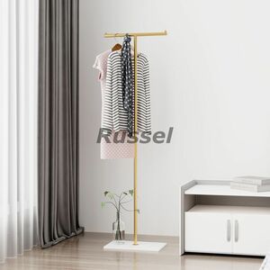  hanger rack T character type stylish stylish interior ko- truck anti-rust enduring wear compact space-saving clothes hanger Gold 