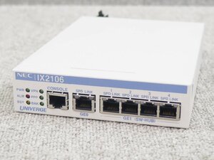 [N448] ☆ NEC VPN対応高速アクセスルータ　UNIVERGE IX2106 ☆ ix2106-ms-9.6.12.ldc ☆