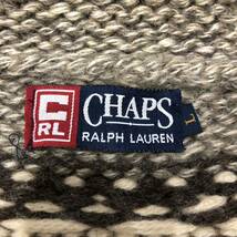 希少L！ラルフローレン【極暖の極み】CHAPS RALPH LAUREN カウチン ニット カーディガン ジップアップ 厚手 ヴィンテージ 秋冬_画像9