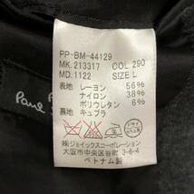 希少L！ポールスミス【圧倒的高級感】PaulSmith テーラードジャケット チャコールグレー 2B 総裏地 本切羽 伸縮性有 ロゴ入りボタン_画像10