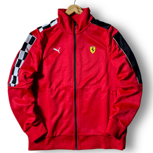 新品 PUMA Ferrari プーマ フェラーリ 定価1.2万 カラー切替 ハイストレッチ トラックジャケット ブルゾン 535826 XL ジャージ F1 ◆B2356a