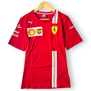 新品 PUMA プーマ Scuderia Ferrari フェラーリコレクション ストレッチ レプリカシャツ チームTシャツ 763033 L 春夏 メンズ ◆B632c