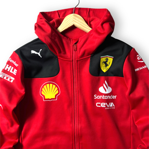 新品 PUMA Ferrari プーマ フェラーリ 定価2.5万 撥水 防風 防寒 保温 裏起毛 ソフトシェルジャケット ジップパーカー 763422 L ◆B1662bの画像3