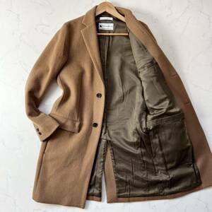 D7 ユナイテッドアローズ BEAUTY&YOUTH〈EXTRA FINE WOOL 120'S〉チェスターコート ウール キャメル M UNITED ARROWS