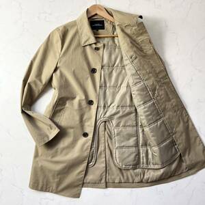 A66 ユナイテッドアローズ GREEN LABEL RELAXING【洗練されたお洒落】ライナー付き ステンカラーコート 中綿 ベージュ S UNITED ARROWS