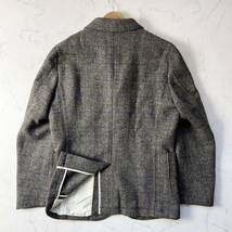 D50 アーバンリサーチD'sh〈ハリスツイード〉テーラード アンコンジャケット ベスト ジレ ウインドウペン ブラウン 38 M Harris Tweed _画像4