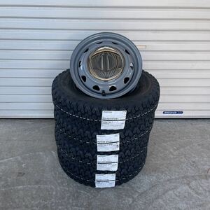 ネオキャロ◆ ブリヂストン　RD604V◆145R12 6PR【145/80R12 80/78N】ゴツゴツタイヤM+S◆アクティ キャリーハイゼットN-VAN グレー