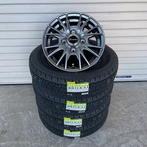 エクシーダE05◆ 145/80R12◆ダンロップVAN01◆軽トラ軽バン　エブリィサンバー アクティハイゼットキャリーN-VAN　ダークシルバー