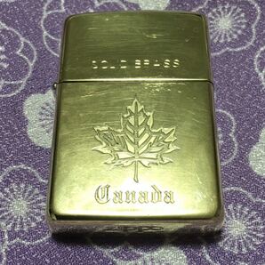 ZIPPO SOLID BRASS CANADA ジッポー ソリッドブラス カナダ ヘコミあり 現状品の画像1