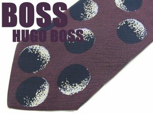 NA 356 ボス ヒューゴボス BOSS HUGO BOSS ネクタイ パープル系 サークル模様 プリント