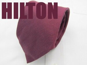 OB 645 ヒルトンTESSUTO HILTON ネクタイ 赤紫色系 無地柄 ソリッド ジャガード