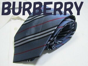 【バーバリー】NA 545 バーバリー BURBERRY LONDON ネクタイ 青系 レジメンタルストライプジャガード