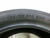 N-2453 深溝 中古タイヤ ブリヂストン Playz PX-C 155/55R14 69V (2本)_画像4