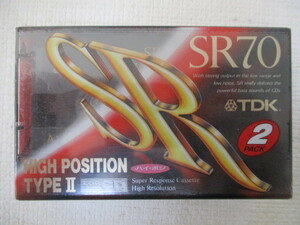 ⇔ 58 カセットテープ TDK SR-70R HIGH POSITION TYPEⅡ ハイポジション SR-70X2R 2本パック 検：オーディオ機器 記録媒体 未使用 保管品