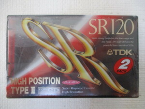 ⇔ 61 カセットテープ TDK SR-120R HIGH POSITION TYPEⅡ ハイポジション SR-120X2R 2本パック 検：オーディオ機器 記録媒体 未使用 保管品