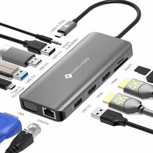 トリプルディスプレイ 12-in-1 USB-C ドッキングステーション 人気 USB C ハブ