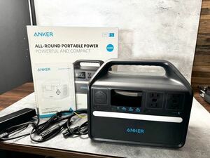 【1円スタート＆美品！】Anker 535 Portable Power Station(PowerHouse 512Wh）ポータブル電源 アンカー ポータブルバッテリー 