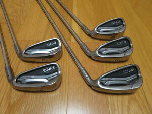 PING G25 MEMPHIS 10 BLACK 6I-9I,W / ピン Ｇ２５ メンフィス１０ スチーフシャフト 黒 ５本セット 【良品】