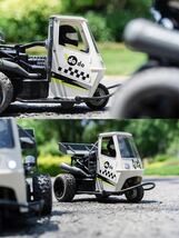 赤 1/16 RC 三輪バイク オートバイ LED ライト スタントDodo 2WD RTR ミニモト ラジコンバイクレーシング ミストスプレー倒れない S810_画像8