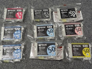 送料無料★EPSON 純正インク 50/51の9個セット 未使用品！ICY50 ICBK50 ICC50*2 ICM51 ICLM50 ICLC50*2 ICBK51