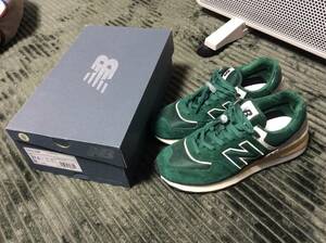 NEW BALANCE スニーカー 27cm GRN U574LGNW 美品