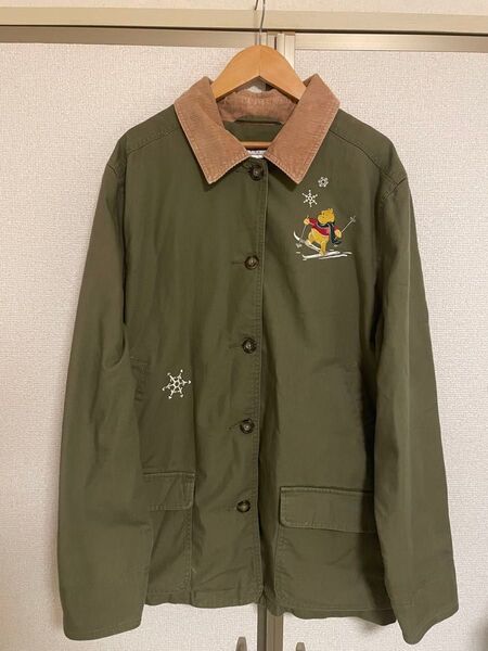 ディズニー ディズニーランド Disney Macau製 ジャケット 90s Lサイズ カーキ ワークジャケット