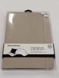 3【長031208-47】新品 MOLESKINE モレスキン booklet tablet big 約9～10インチタブレット用マルチケース ベージュ ゴムバンド CG MOBILE