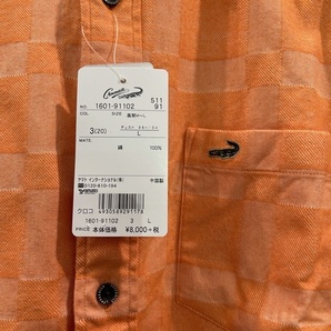 メンズLサイズ 超特価セール 綿100％ 紳士シャツ カジュアルシャツ シャツ 長袖シャツ 新品未使用品 送料無料 上着 羽織もの 老舗ブランドの画像2