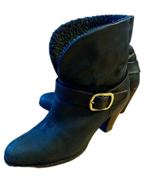 3WAY short boots ショートブーツ 黒 ボア ブーティ レザーブーツ (送料込み)