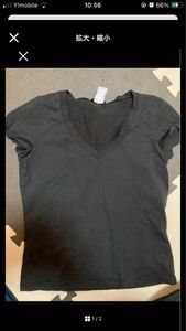 VネックTシャツ カットソー 半袖 Tシャツ GAP ギャップ 黒 Mサイズ