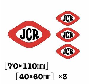 送料無料♪ JCR ジャムクラッカー レコード ステッカー 4枚組 赤黒 US アメ車 旧車 トラック 世田谷ベース ハーレー カブ USDM JDM