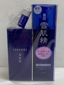 【未開封品】コットン・試供品付!! KOSE 薬用 雪肌精 化粧水 エンリッチ ディスペンサー付ボトル 限定スーパービッグサイズ 500ml 1本