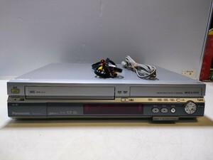 E113(中古現状、消毒除菌済 、即発送)Panasonic パナソニック DVD/VHS/HDDレコーダーDMR-EH73V(電源+3色配線付き)