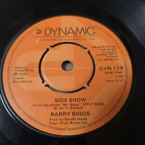 Barry Biggs - Side Show / I'll Be Back // Dynamic Sounds 7inch / Lovers