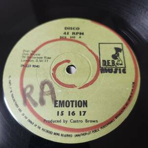 15 16 17 - Emotion / Castro Brown Speaks To Dennis Bovell // D.E.B. Music 12inch / Lovers