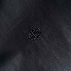 【Dior Homme 08aw Kris期 ブラック シアーシャツ】ディオールオム メンズ ラウンドカラー 丸襟 比翼 ロゴ刺繍 黒 イタリア製 41の画像5