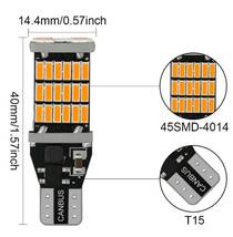 ★匿名配送★爆光★送料無料★ T16 T15 T10 対応 2球セット ウィンカー 620lm 4014 45SMD 45LED ヤフオク最安 オレンジ アンバー_画像2