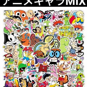 (75)A 50枚セット アニメキャラMIX 防水 ステッカー シール